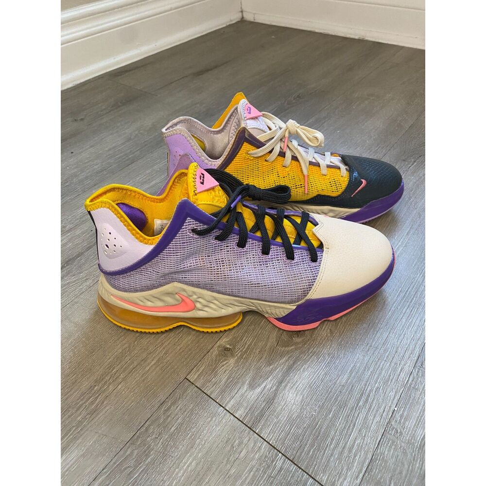 Nike LeBron 19 Low Mismatch DO9829-500 Men's Size 8 Basketball Shoes